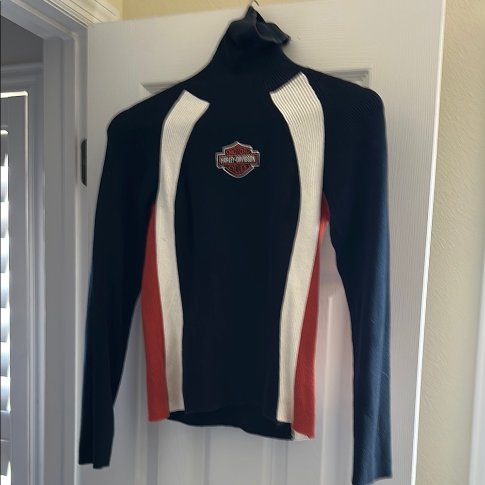 Harley-Davidson Black and Red Knit Sweater